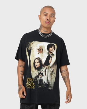 Personalized American Thrift X Lord Of The Rings The Two Towers Poster Vintage T-Shirt Washed Black