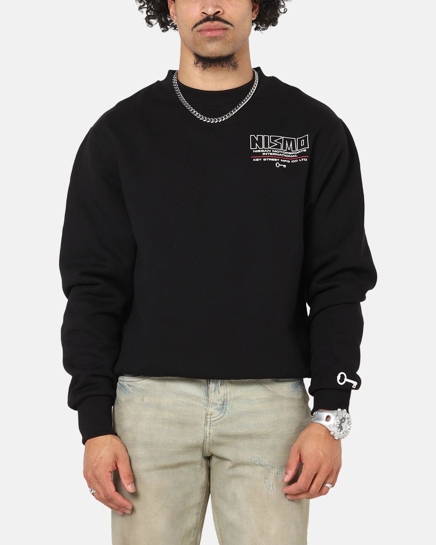 Key Street Nissan Nismo Classic Crewneck Black Weekend Vibe No Smell