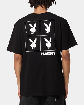 Playboy RDH Squared T-Shirt Black Casual Comfort Fit