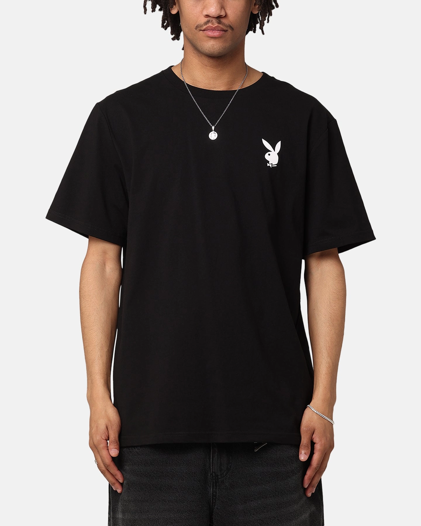 Adjustable Hem Playboy RDH Squared T-Shirt Black