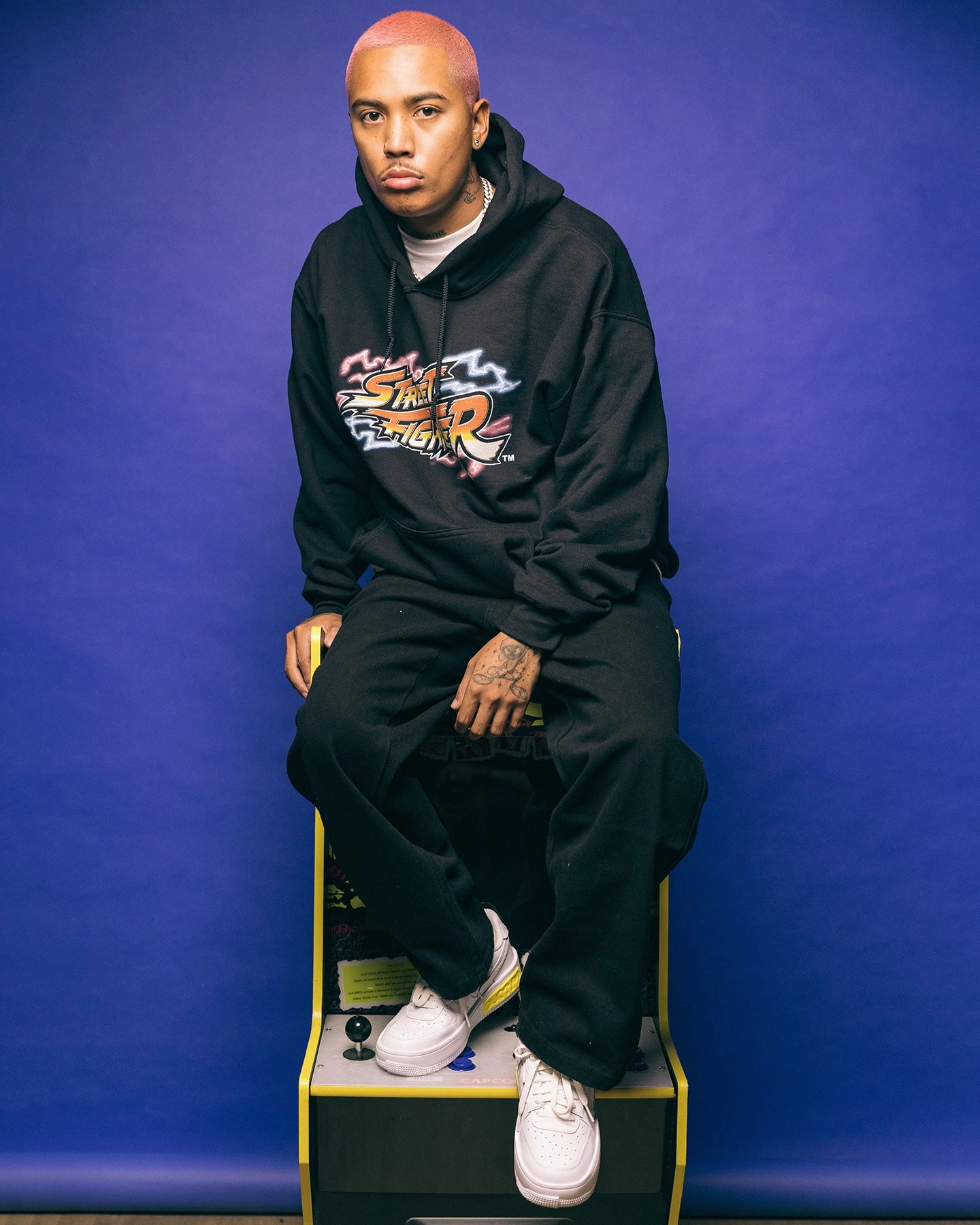 Goat Crew X Street Fighter Chun Li Hoodie Black Versatile Layering