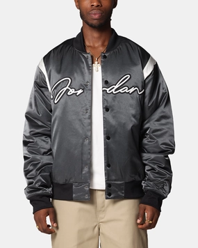 Quilted Inner Layer Softshell Outer Layer Jordan Jumpman MVP Varsity Jacket Off Noir/Sail