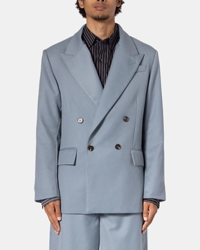 Fashion Week Forgiveness MNML Double Breasted Suit Jacket Teal