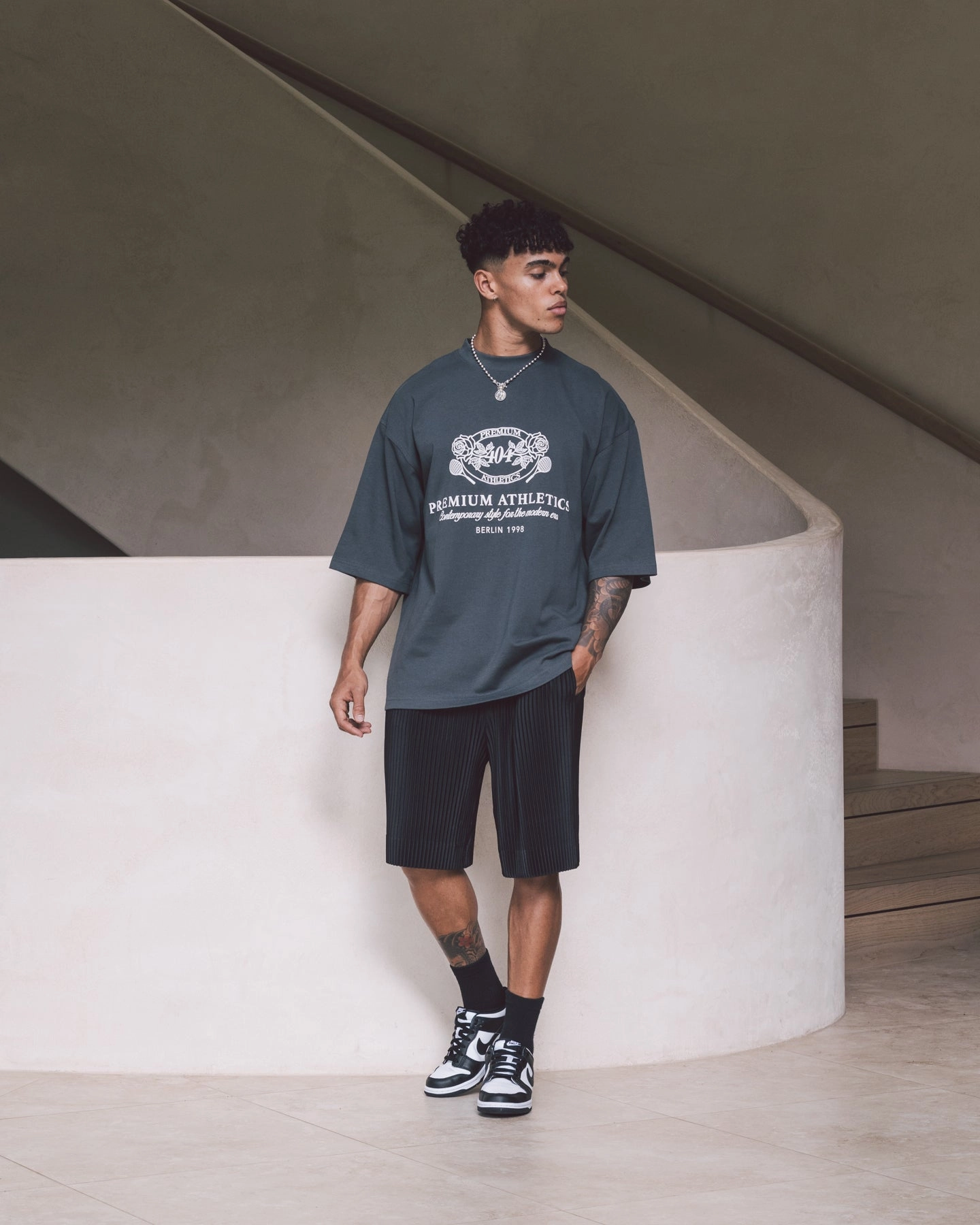 Versatile and Comfortable 404 Premium Athletics Heritage T-Shirt Charcoal
