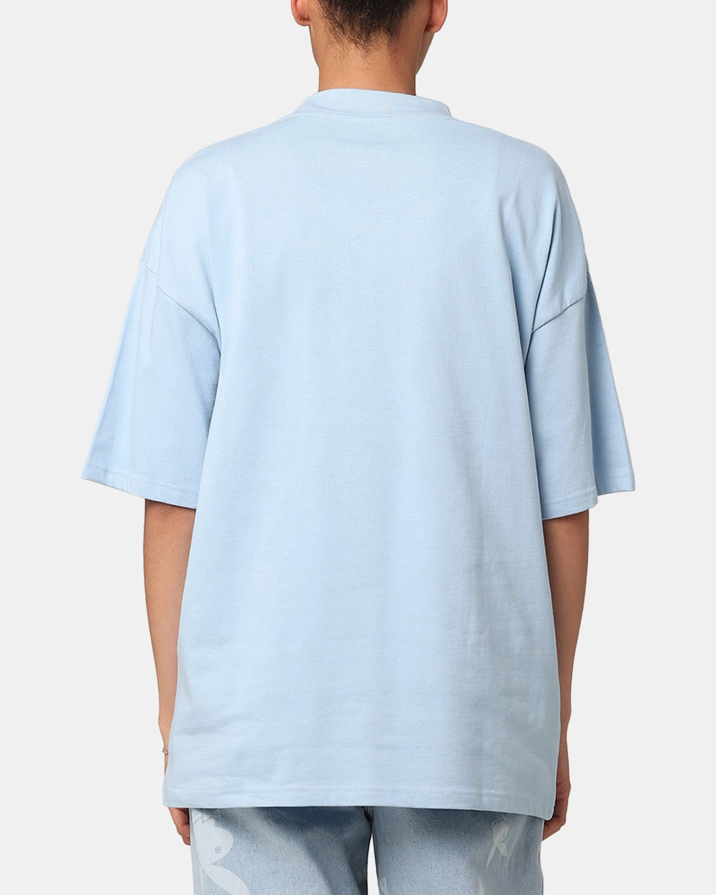 Quick-Dry Fabric Culture Kings Oversized Blank T-Shirt Light Blue