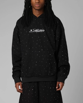 Loiter Hail Storm Premium Hoodie Black Drop Hem Urban Cool