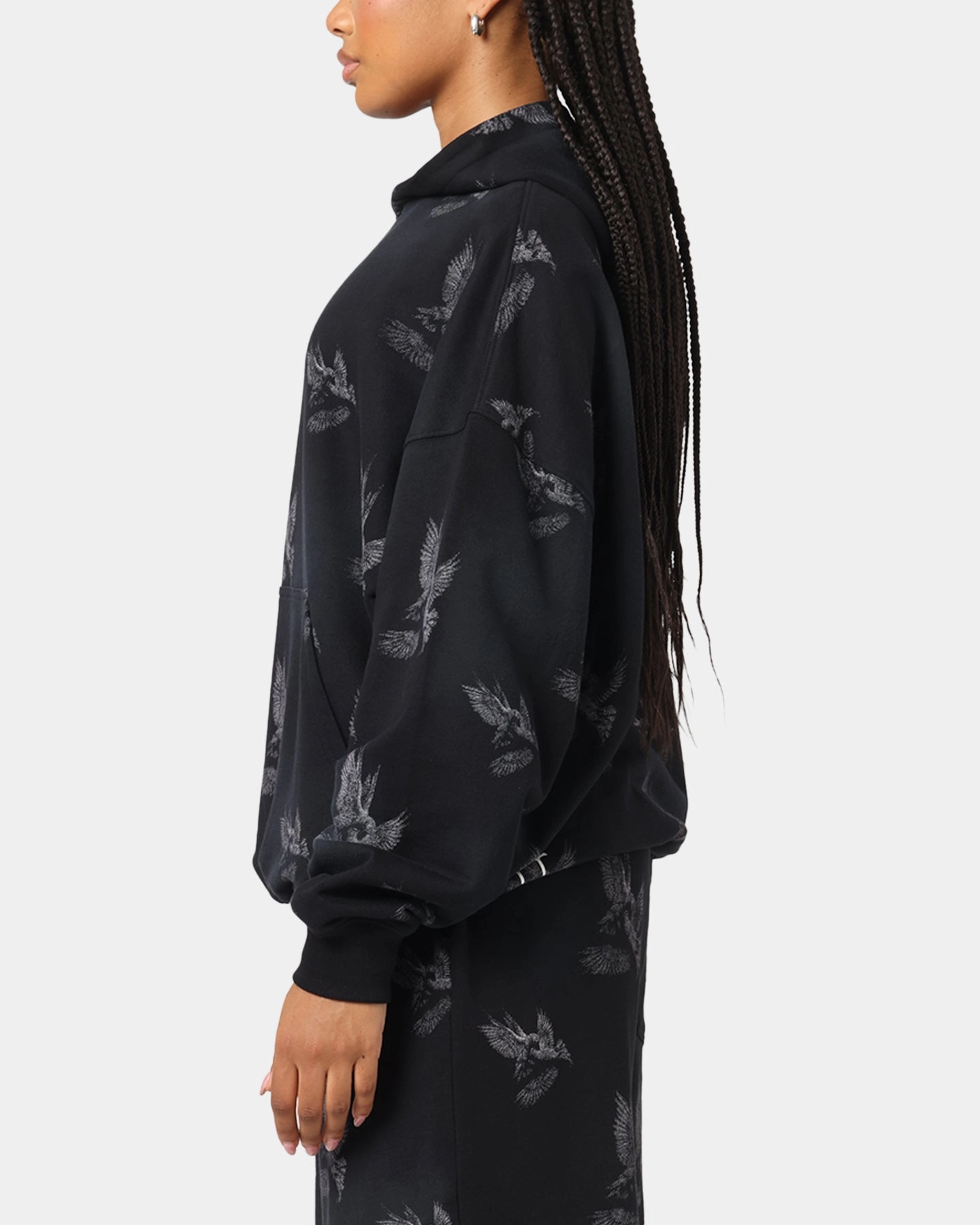 sunny Lightweight Fabric Saint Morta Doves Premium Hoodie Black