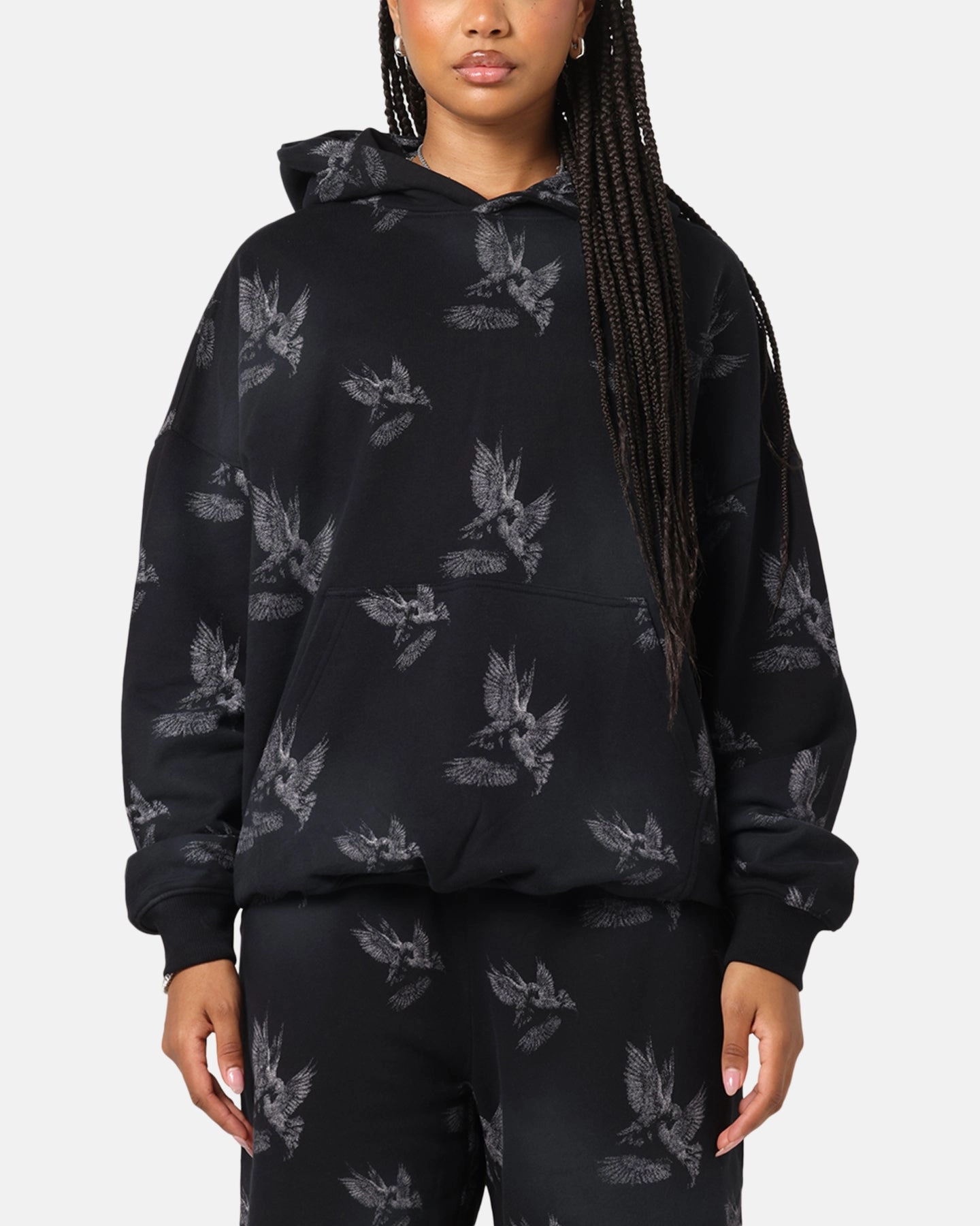 Saint Morta Doves Premium Hoodie Black Packable Layer