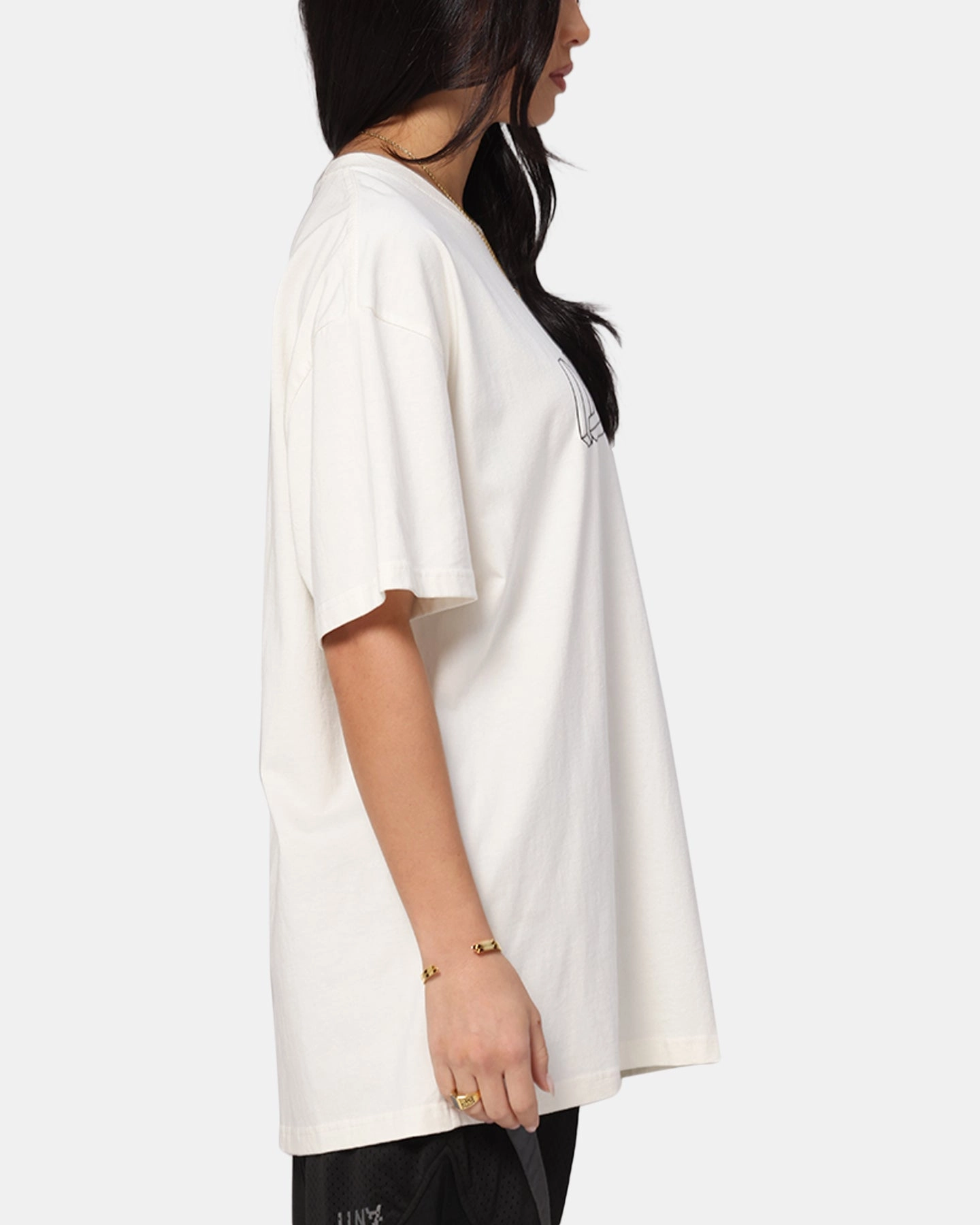 The Anti Order Dimension Boxy T-Shirt Off White Floral freshness BreathableFabric
