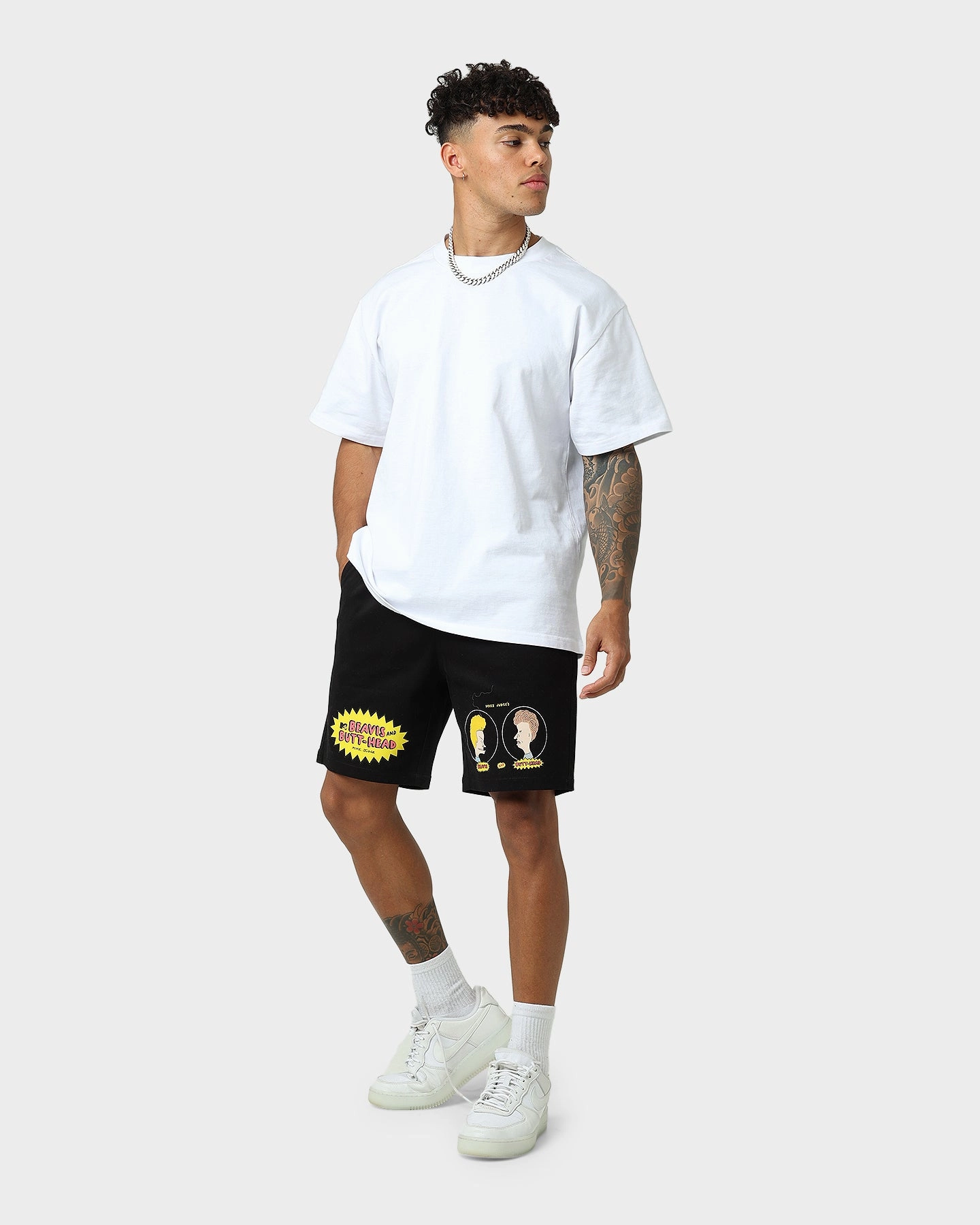 American Thrift American Thrift X Beavis & Butthead Opening Face Shorts Black Beach relaxation SlimFitDesign