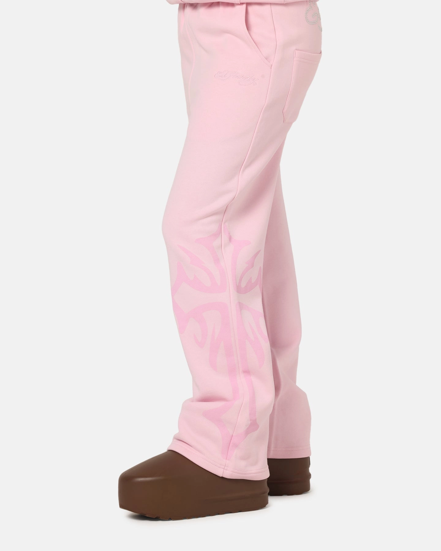 Ed Hardy Trinity Sweatpants Pink Adaptive Fit Timeless Comfort