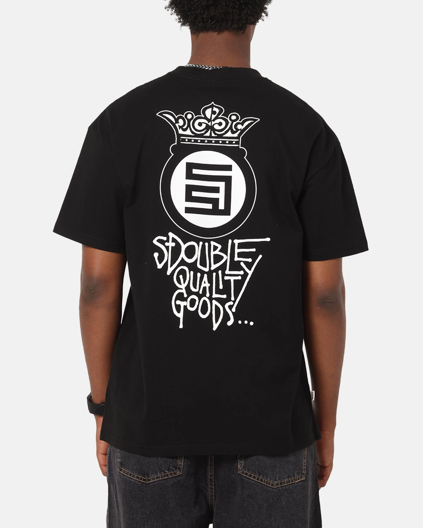 Lightweight Feel S Double Crown Dot T-Shirt Black