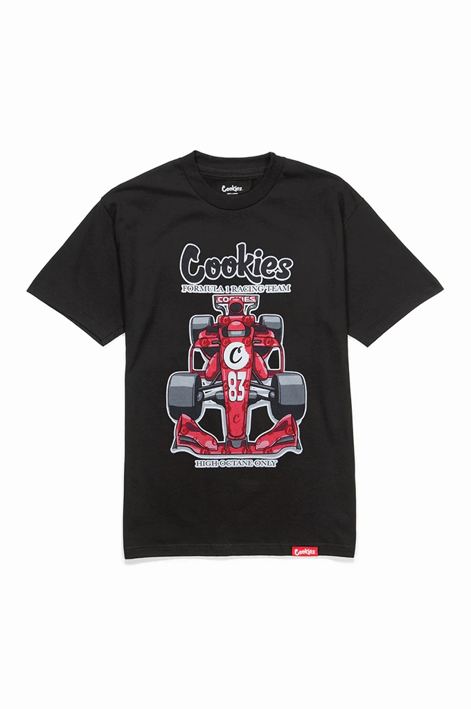 Cookies Formula 1 Short Sleeve Tee Curved Hem Street Smart Look