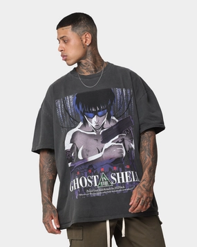 Comfortable Stretch Goat Crew X Ghost In The Shell GITS Poster Heavyweight Vintage T-Shirt Vintage Black