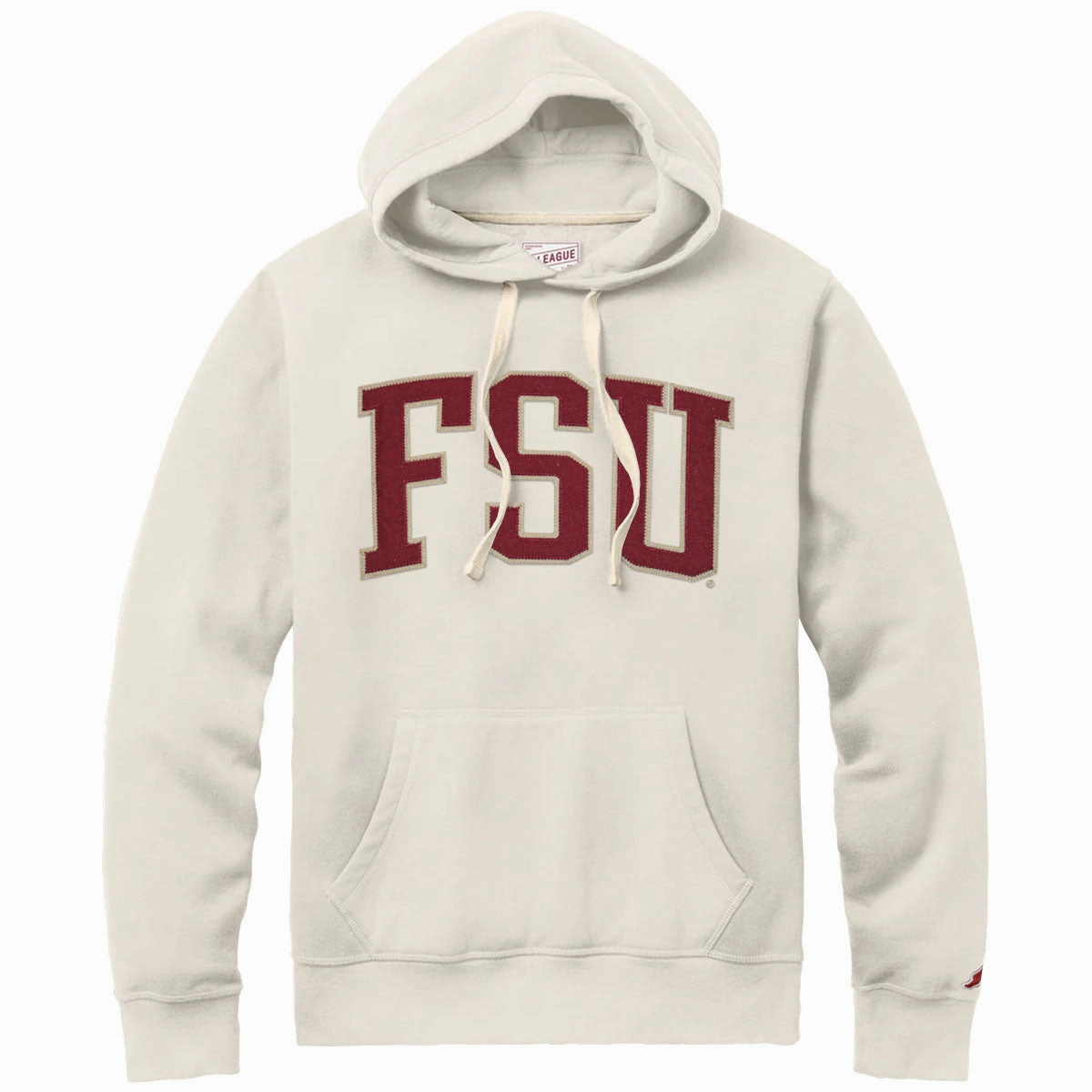 League Men's FSU Brushed Fleece Hood - Oatmeal Ventilated Side Gussets Stylish Detail
