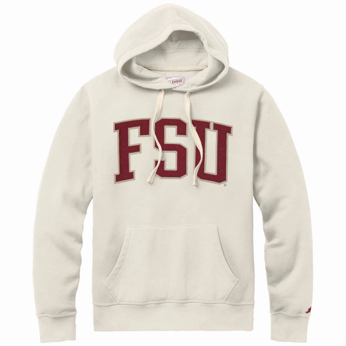 Ribbed Cuff Design League Men's FSU Brushed Fleece Hood - Oatmeal