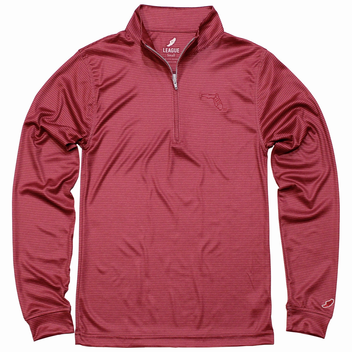 League Men's Vault State of Florida Logo Sublimated 1/4 Zip - Garnet City Ready Style