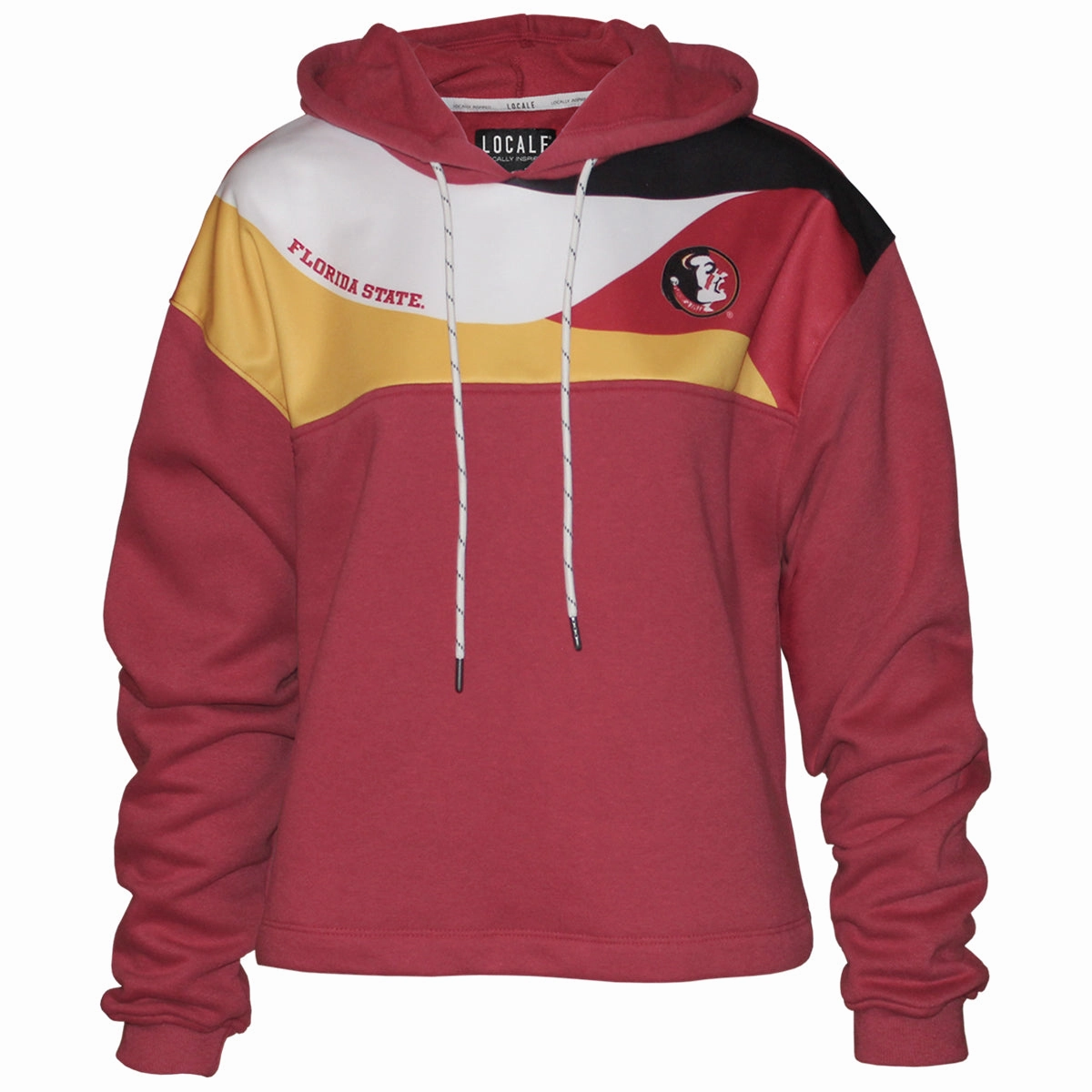 Breathable Lining Stay Smooth League Women's Vault Seminole Logo/Florida State Design Boxy Hood - Cardinal