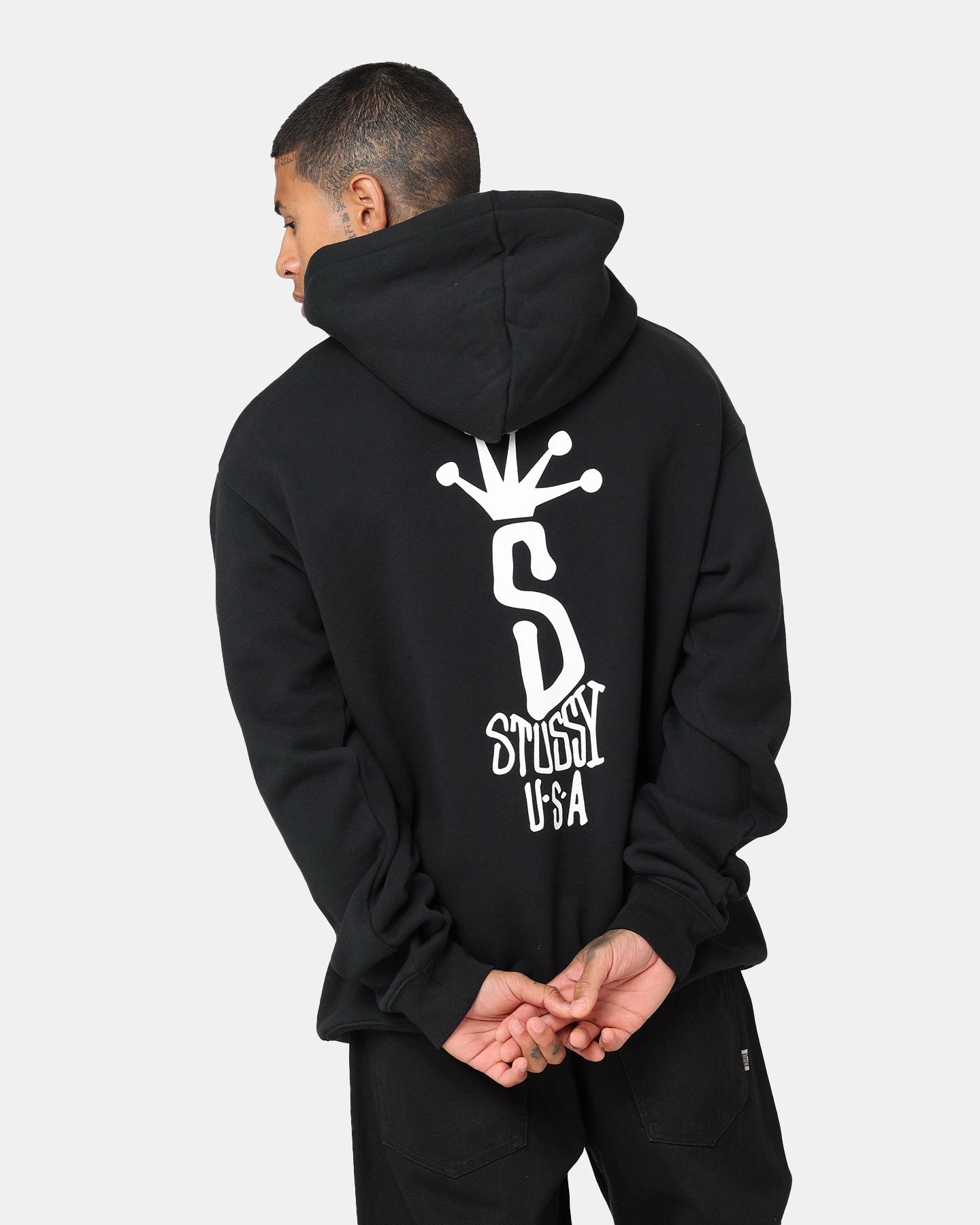 Stussy Big S LCB Hoodie Black Stole Wind Safe