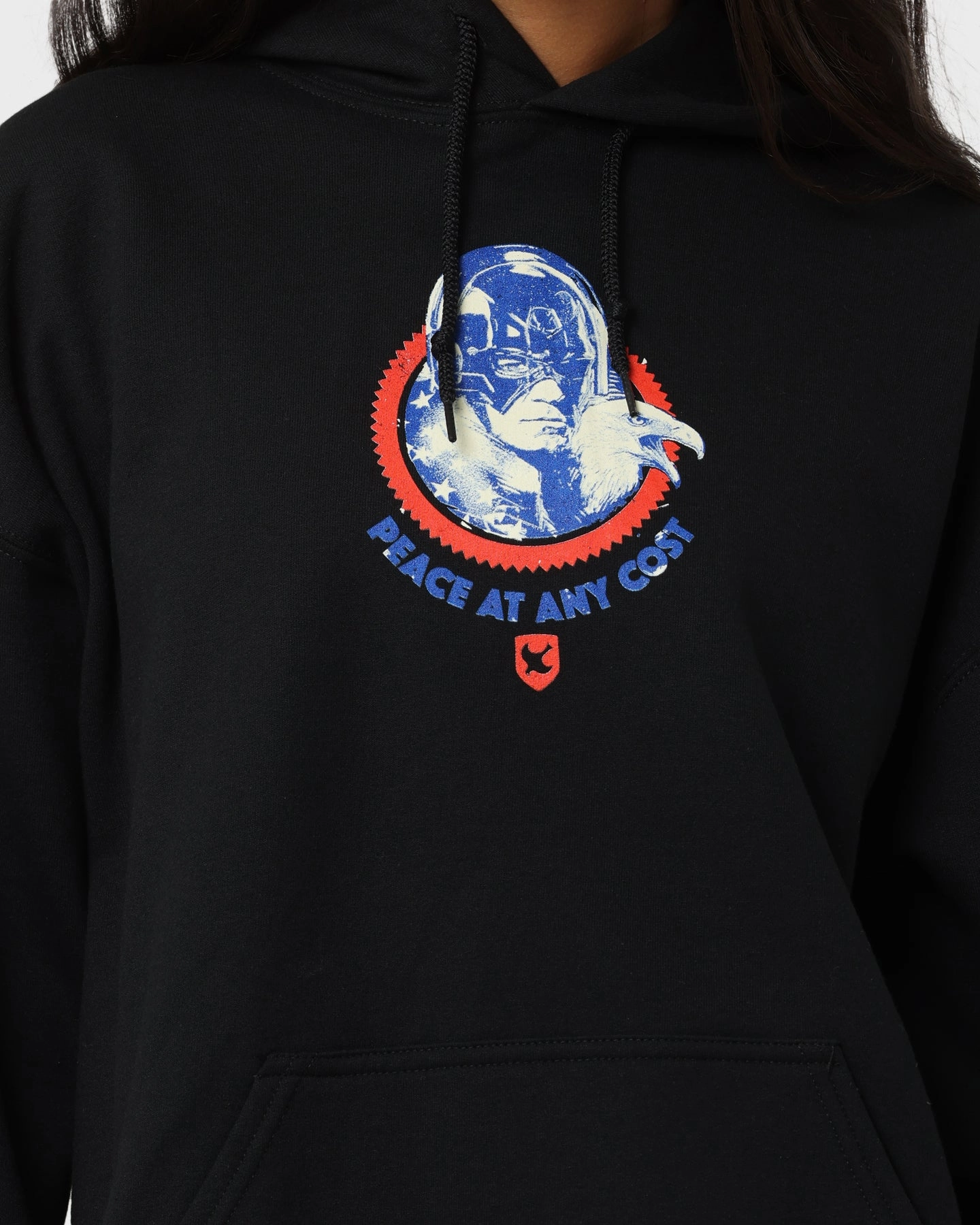 Goat Crew X Peacemaker Eat Peace MF Hoodie Black Adjustable Hem