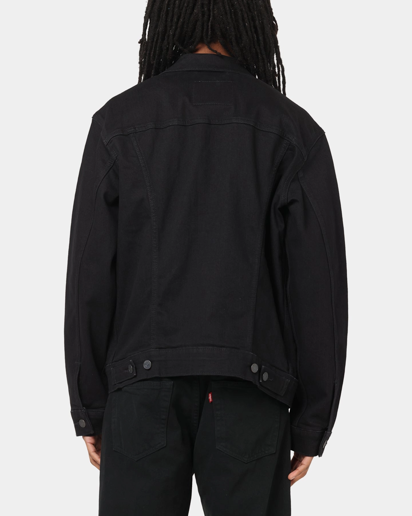Levi Strauss And Co Denim Trucker Jacket Black Practical Wear Fashion Ease