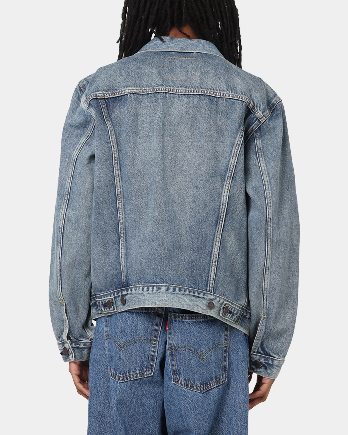 Fitted Levi Strauss And Co Denim Trucker Jacket Sky