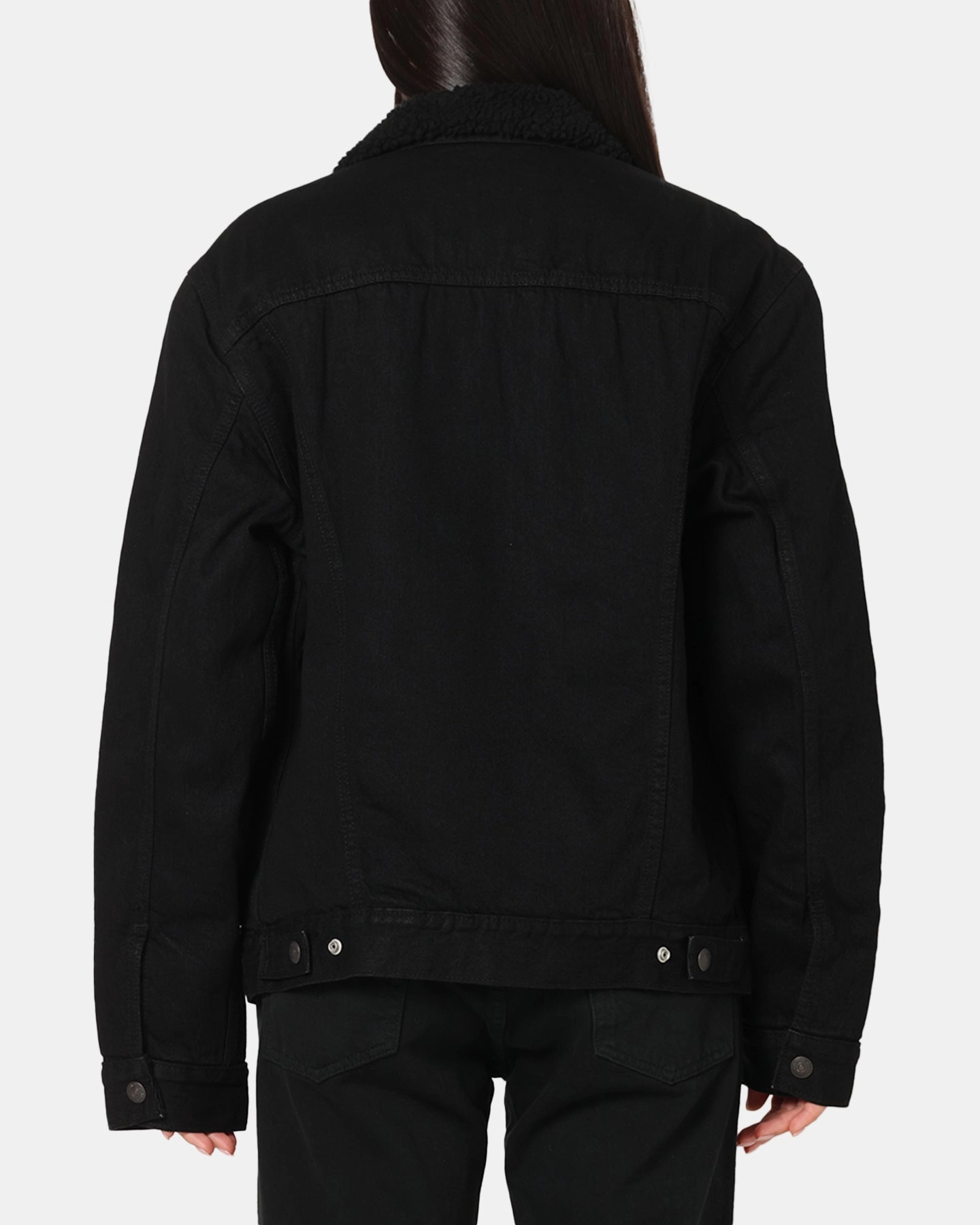 Party use Levi Strauss And Co Relaxed Fit Sherpa Trucker Jacket Black
