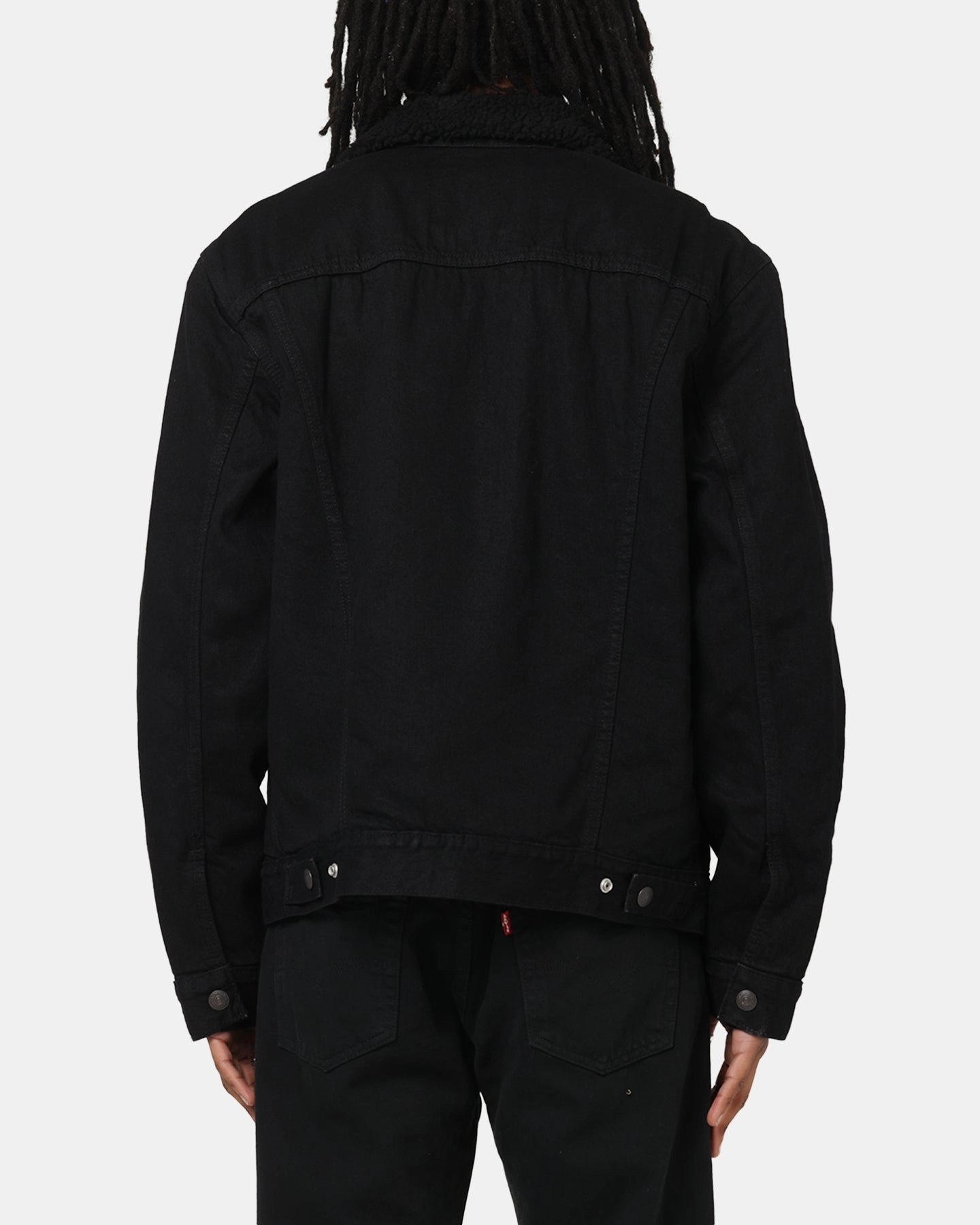 Lightweight Outerwear Levi Strauss And Co Relaxed Fit Sherpa Trucker Jacket Black