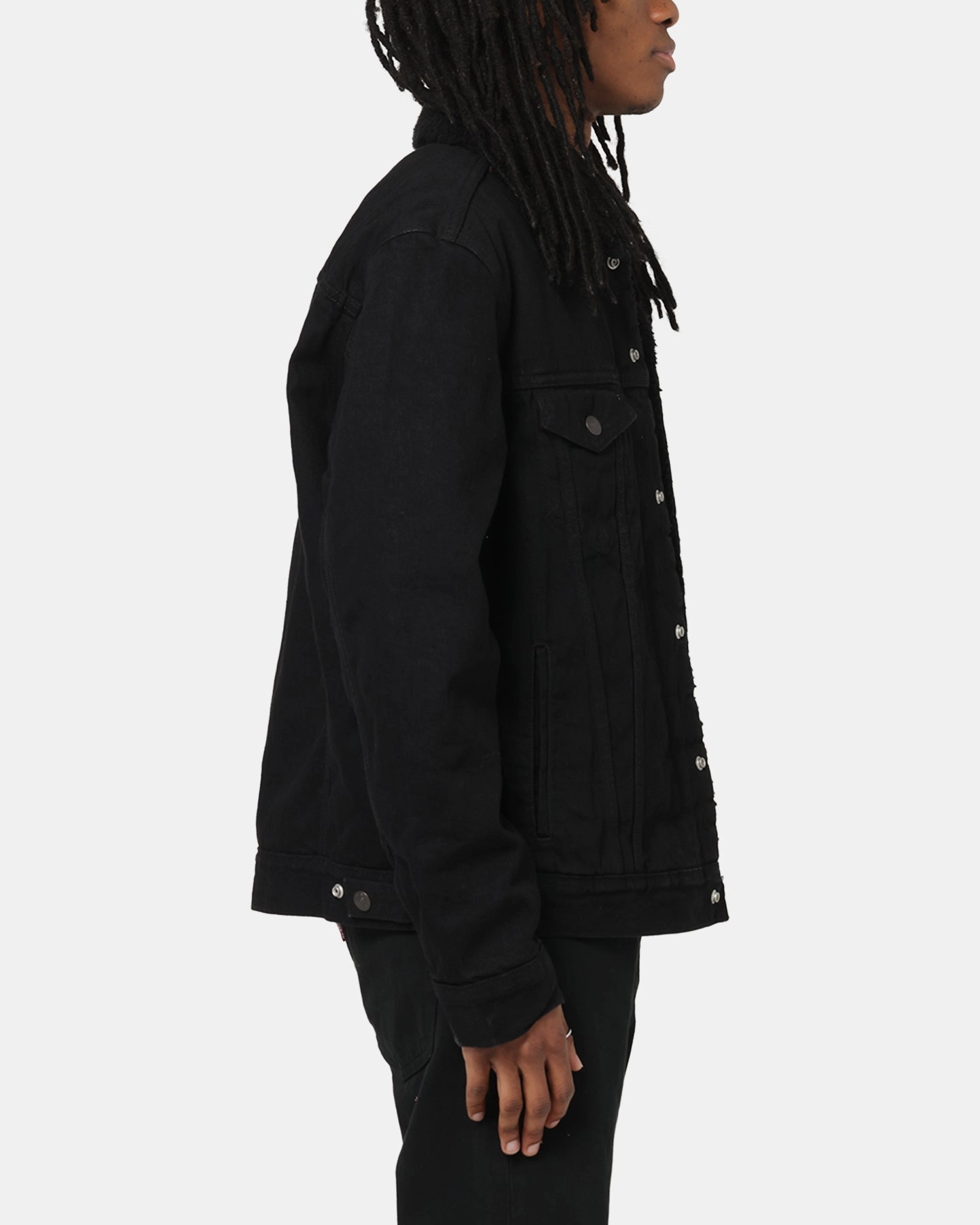 Tactics Hint Levi Strauss And Co Relaxed Fit Sherpa Trucker Jacket Black