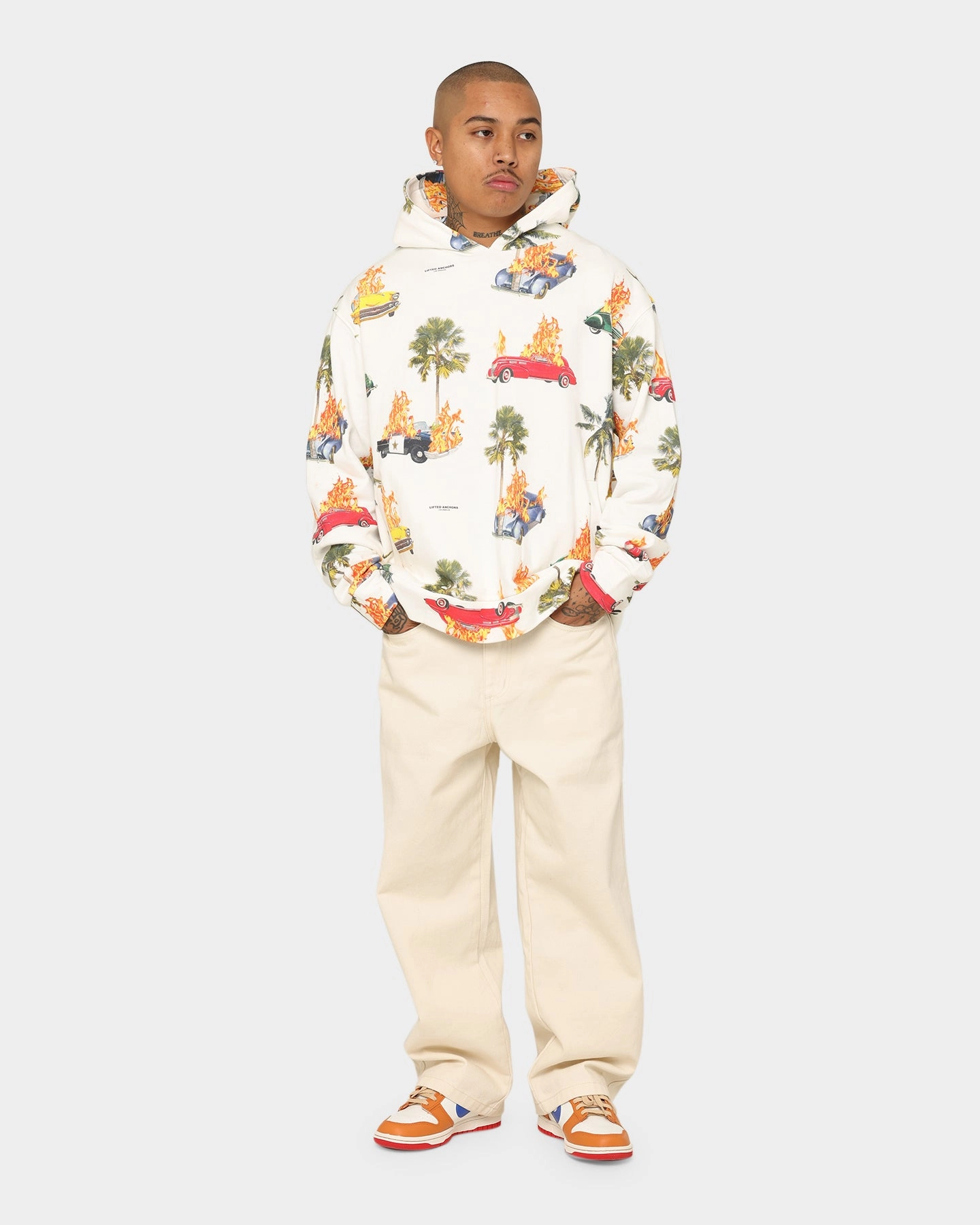 Mix - and - Match Lifted Anchors 'Rideshare' Hoodie White