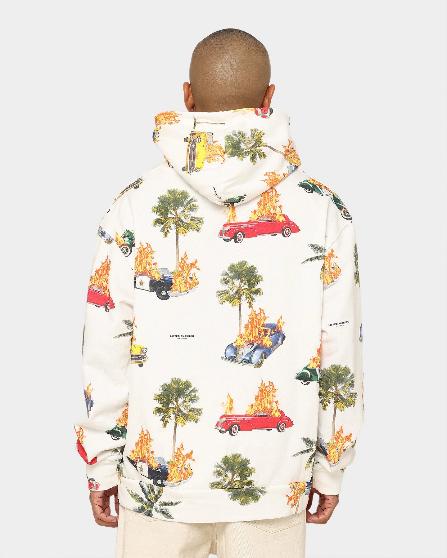 Lifted Anchors 'Rideshare' Hoodie White Stain Resistant Fashion Finish