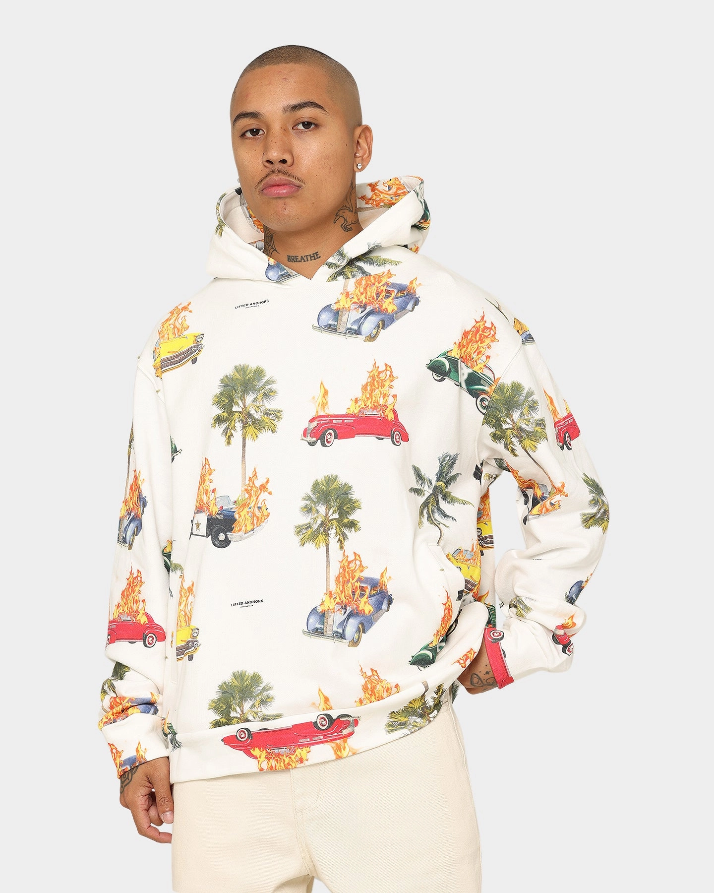 planned purchase Suitable for team sports Lifted Anchors 'Rideshare' Hoodie White
