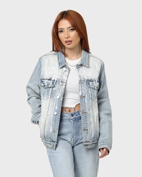 Multi Pocket Lifted Anchors Manhattan Denim Jacket Blue