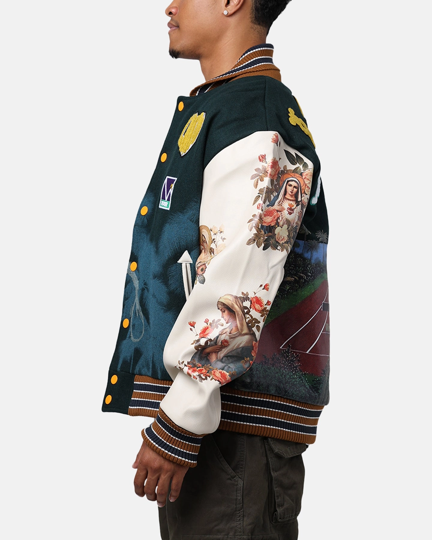 Lifted Anchors "Kournikova" Varsity Tennis Jacket Deep Green Explain