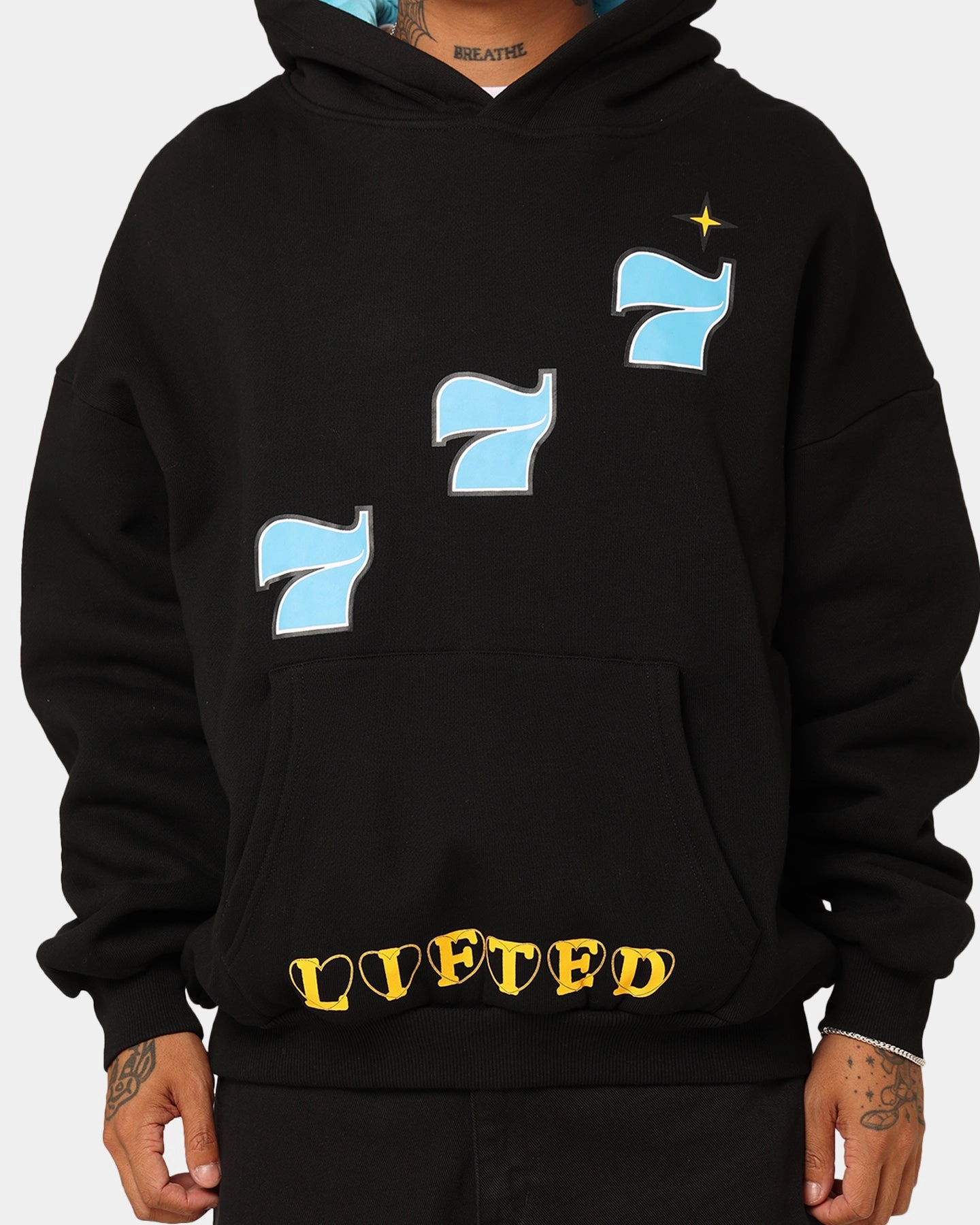 Contribute Anti Static Material Lifted Anchors "Lights Out" Hoodie Black