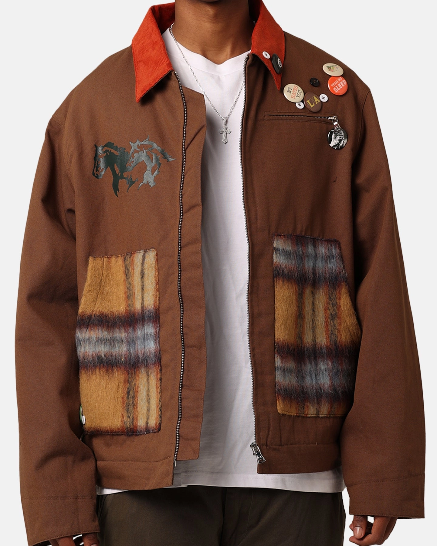 Lifted Anchors "Relly" Mohair Work Jacket Brown/Mohair Travel Essential DurableShell