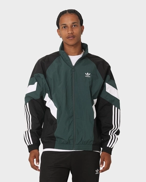 Embroidered Adidas Woven TT Jacket Mineral Green