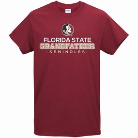 Image One Adult/Unisex Florida State Grandfather Short Sleeve T-shirt - Garnet Solid color purity