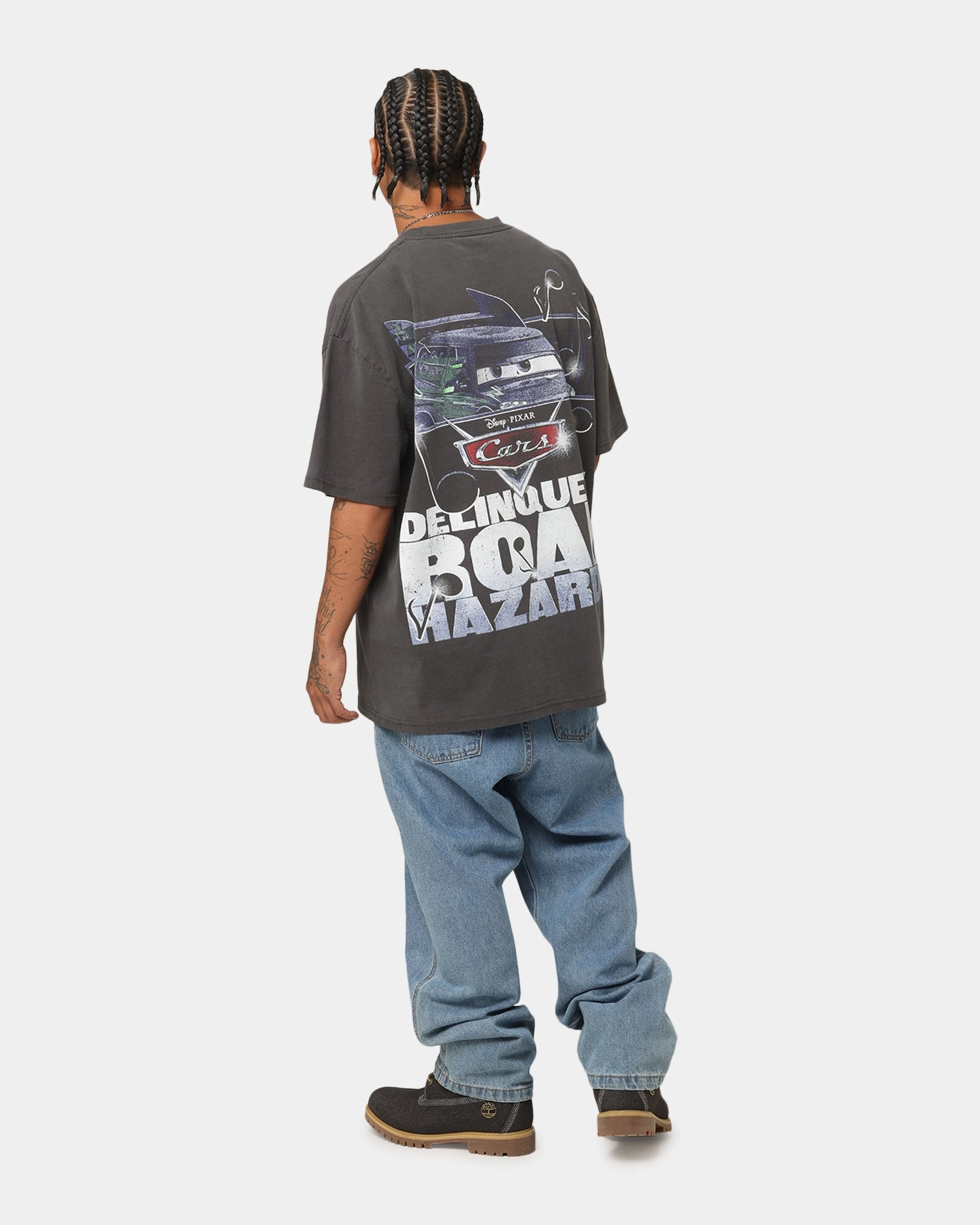 Autumn coziness Goat Crew Disney And Pixar Cars DJ Heavy T-Shirt Black Wash