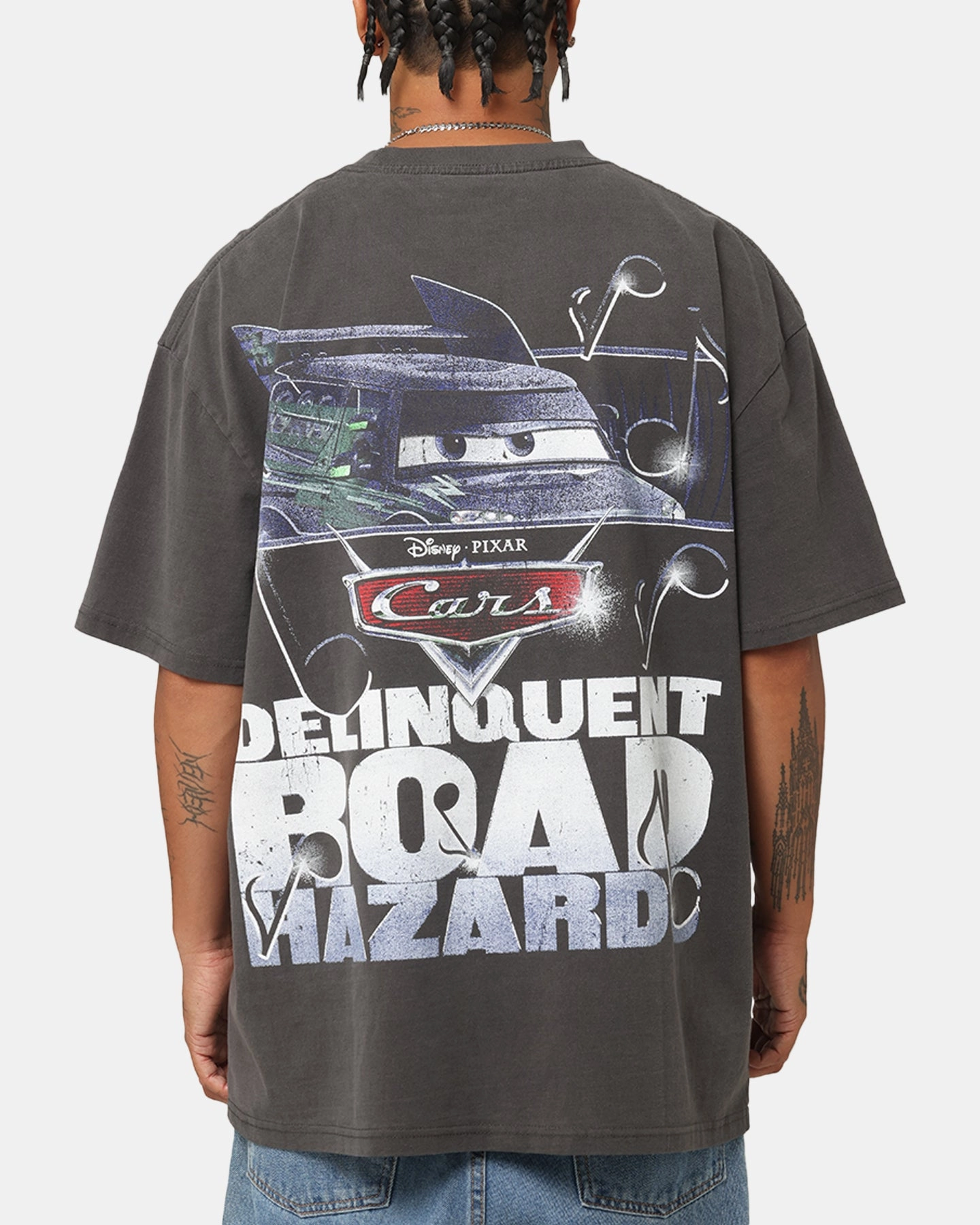 Geometric precision Comfortable Wear Goat Crew Disney And Pixar Cars DJ Heavy T-Shirt Black Wash