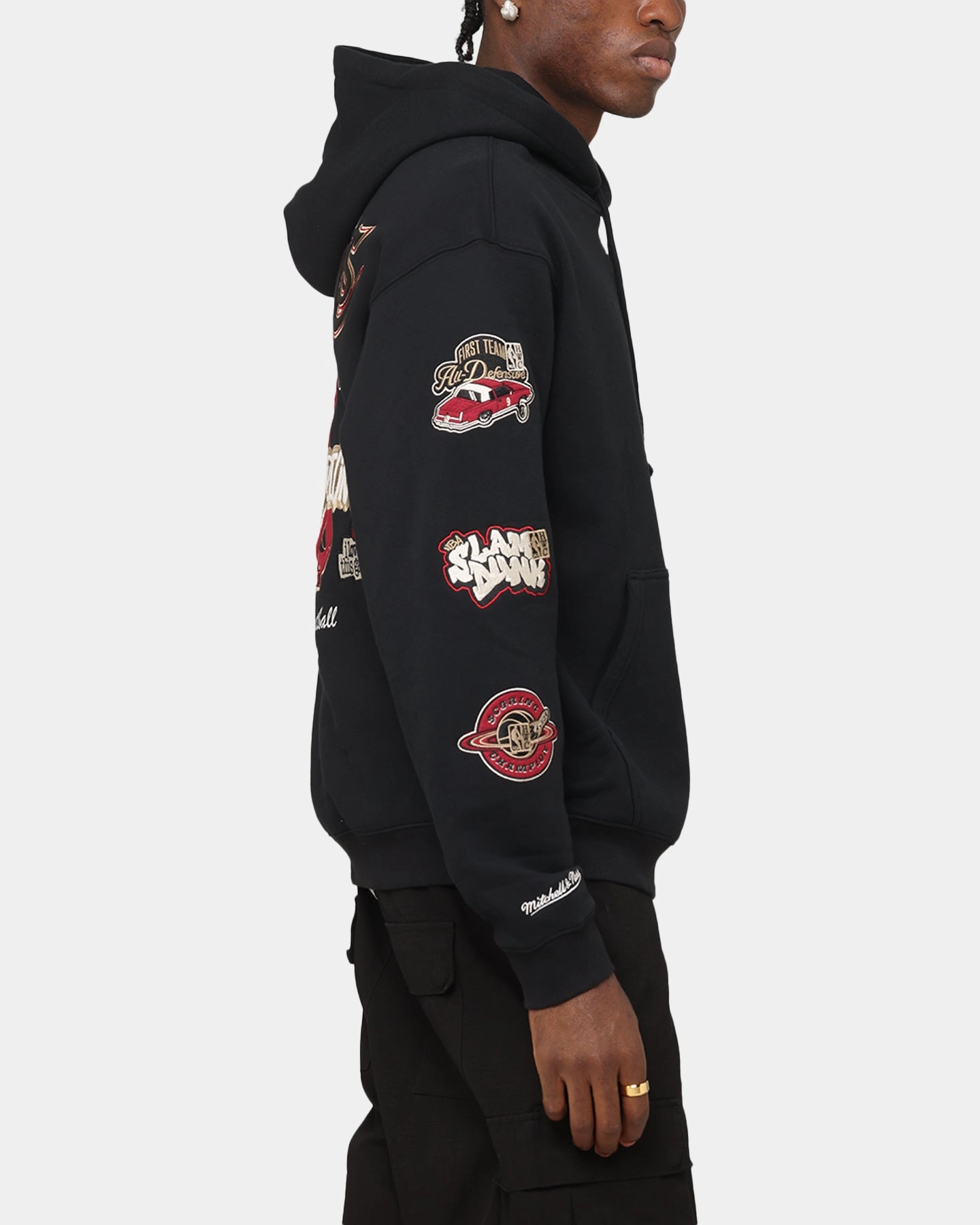 Seasonal Comfort Oversized Cut Mitchell & Ness LA Lakers First Team Gold Hoodie Faded Black