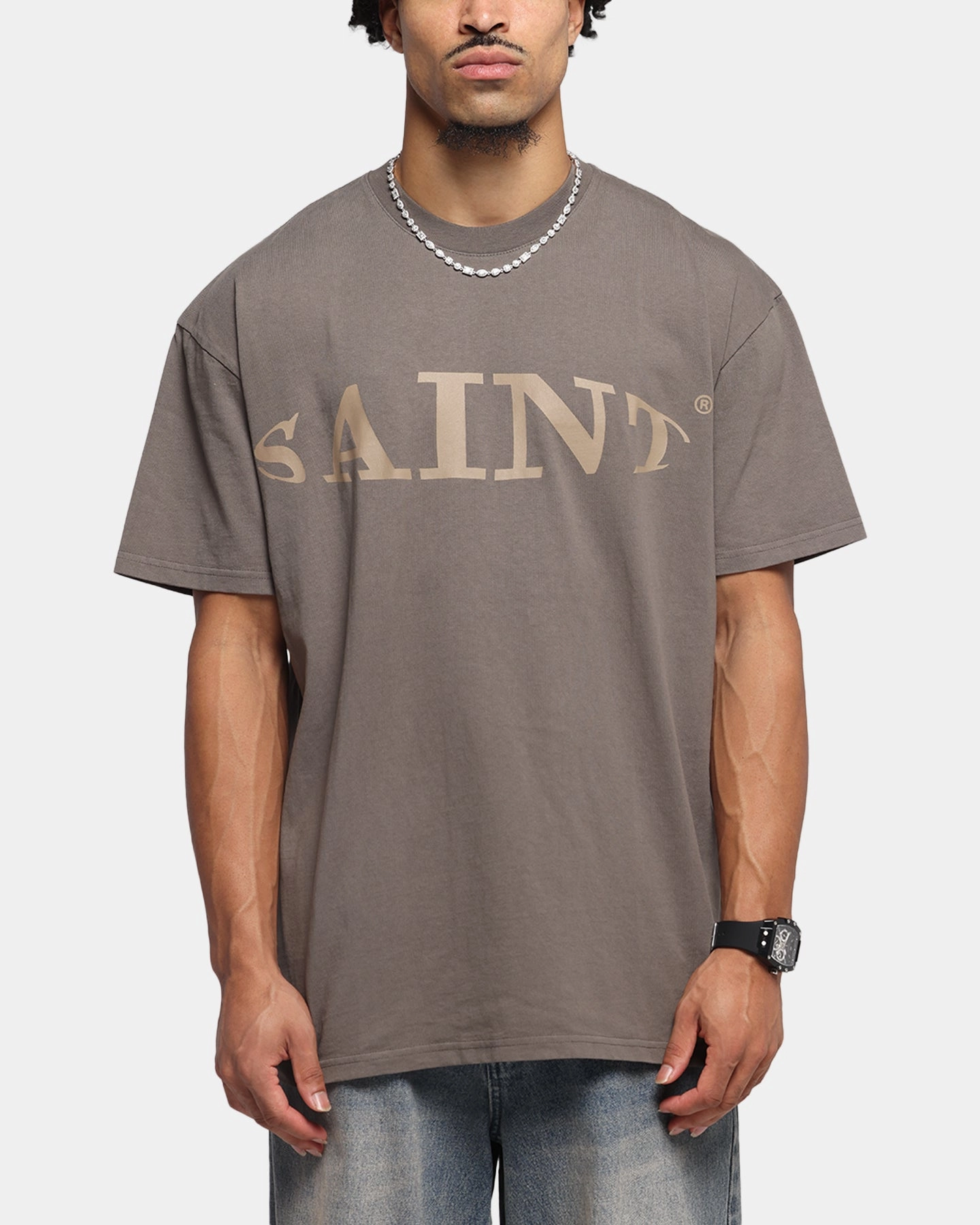 Saint Morta Vision Boxy T-Shirt Brown Sophisticated Casual Casual Look Wear