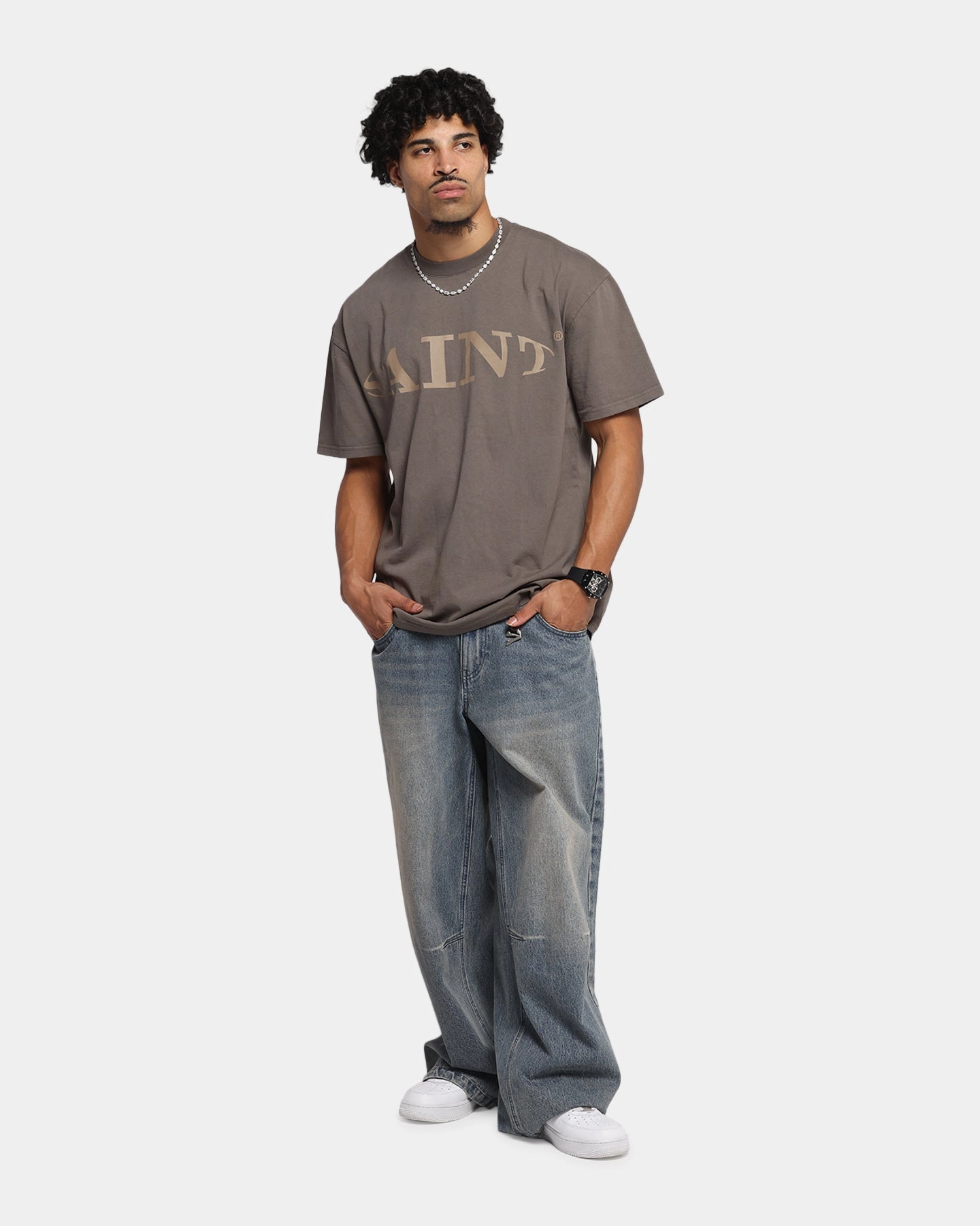 Outdoor Outfit Style Saint Morta Vision Boxy T-Shirt Brown
