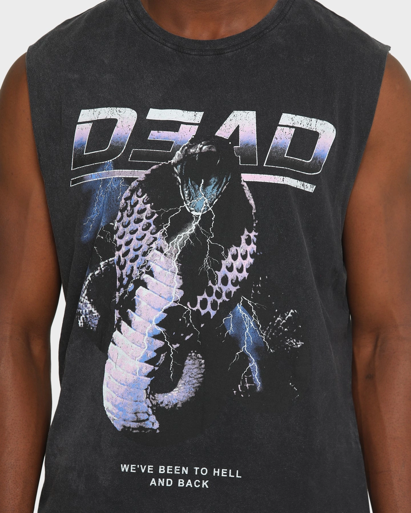 Dead Studios Men's Snake Pit Muscle Shirt Black Trendy Wearable Long Lasting Color