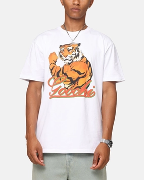 Secret Club Goochi Strong Tiger T-Shirt White loose but not baggy