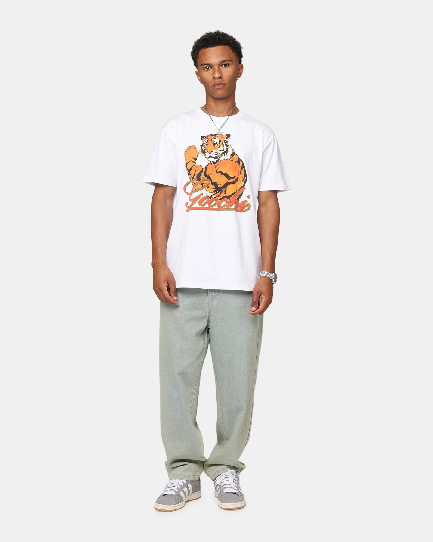 Secret Club Goochi Strong Tiger T-Shirt White Everyday Fashion