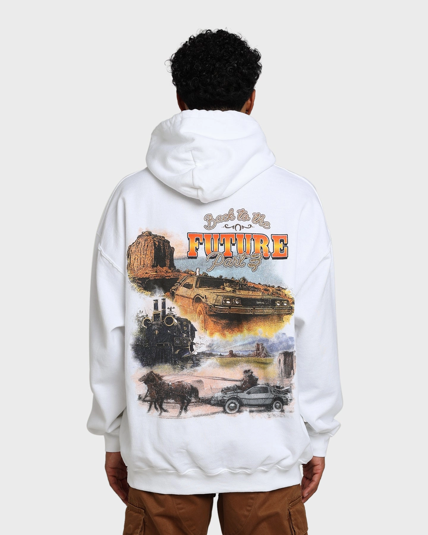 American Thrift X Back To The Future Back To The Future 3 Hoodie White Enjoy