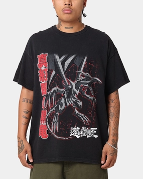 Goat Crew X Yu-Gi-Oh! Red Eyes Vintage T-Shirt Black Wash family gathering