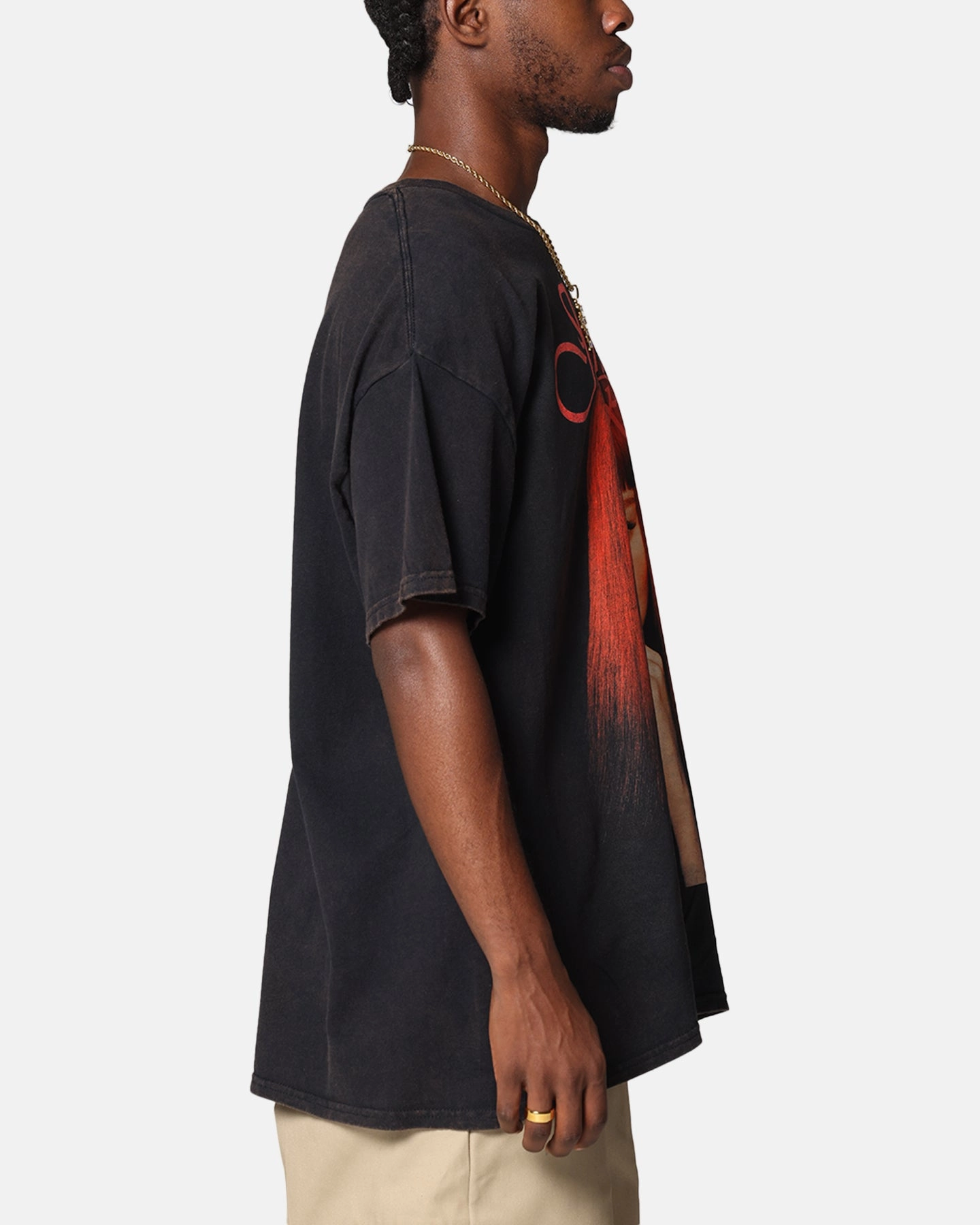 Reversible Design Concept Jennie Ruby Nail Bite T-Shirt Black Vintage
