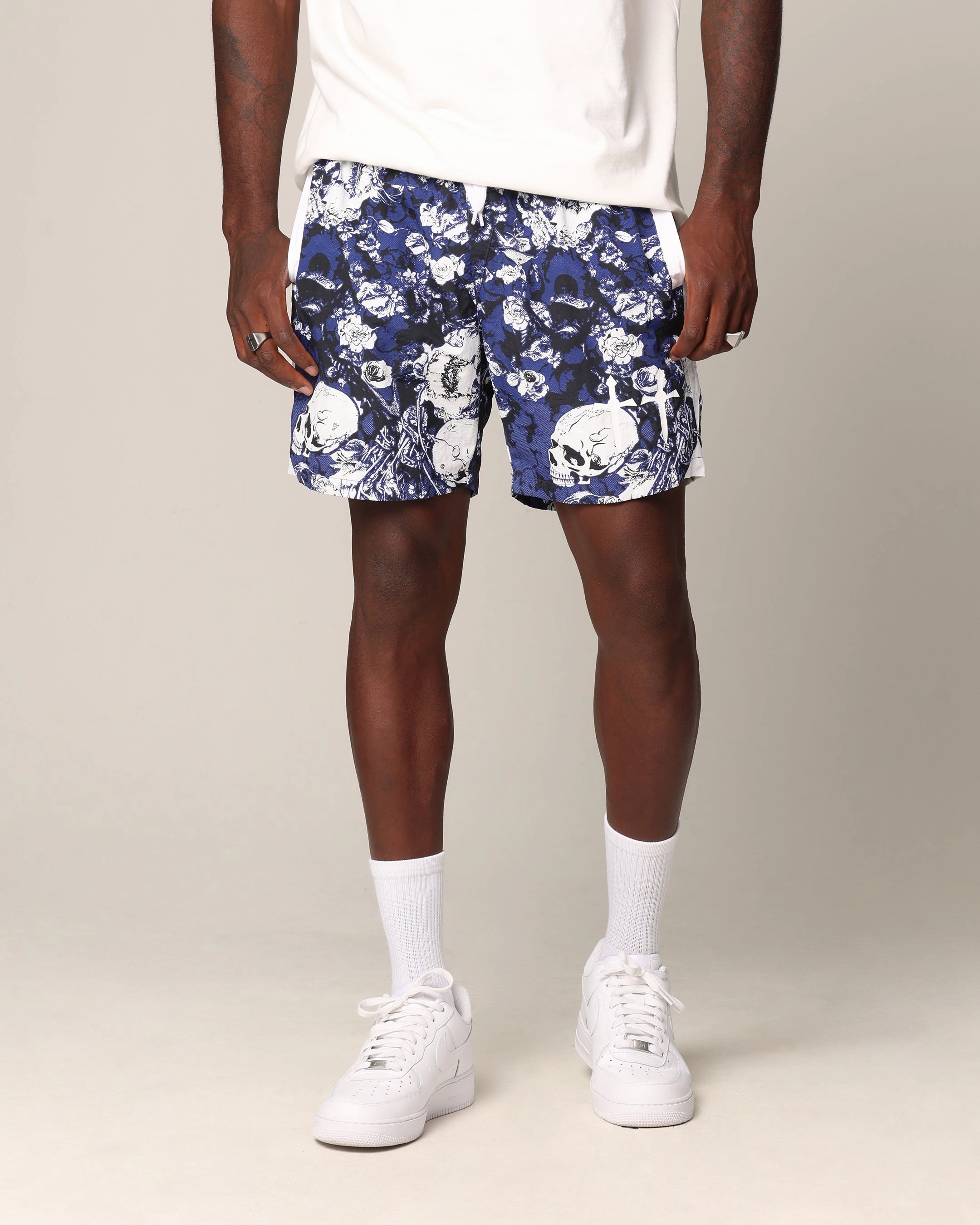 Bonded Seam Technology Saint Morta Relic Nylon Shorts Blue/White